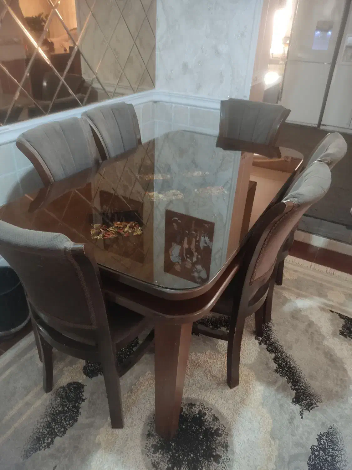میز نهار خوری شش نفره|میز و صندلی غذاخوری|همایجان, |دیوار