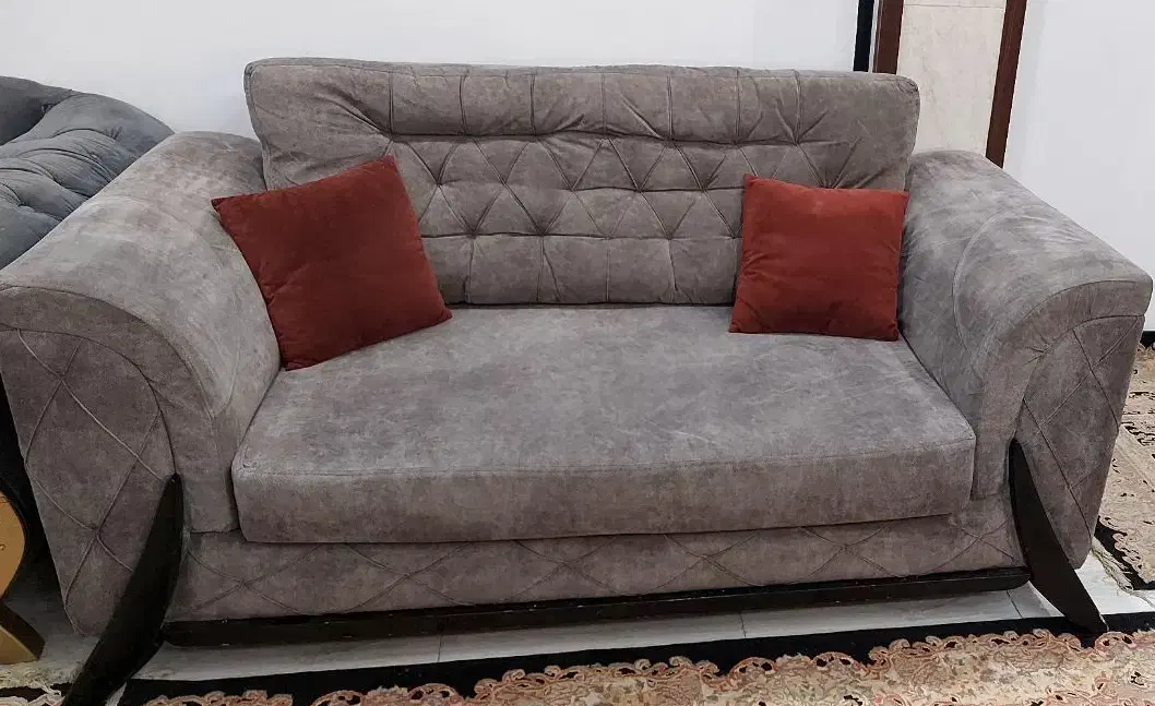 مبل راحتی کاناپه ۳ نفره ۲ نفره طوسی خاکستری زغالی|مبلمان خانگی و میز عسلی|تهران, کاج|دیوار