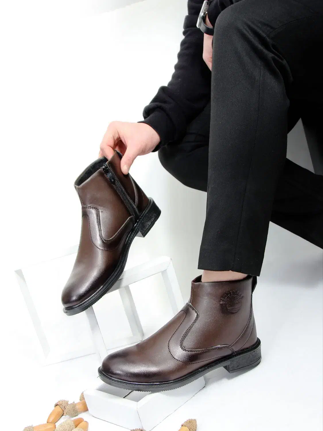 نیم بوت تیمبرلند نیم بوت زیپی بندی بوت کفش مردانه|کیف، کفش، کمربند|قم, ارم|دیوار