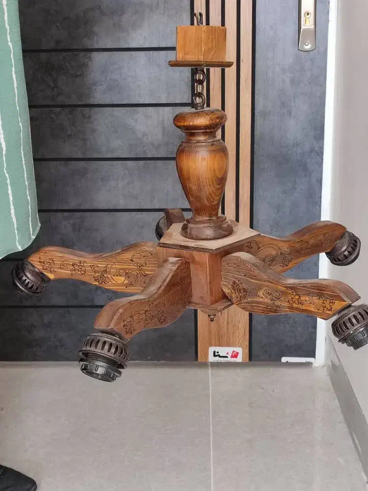 لوستر چوبی|لوستر و چراغ آویز|کرمان, |دیوار