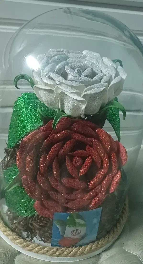 گل مصنوعی با شیشه فلکسی|گل مصنوعی|ملارد, |دیوار