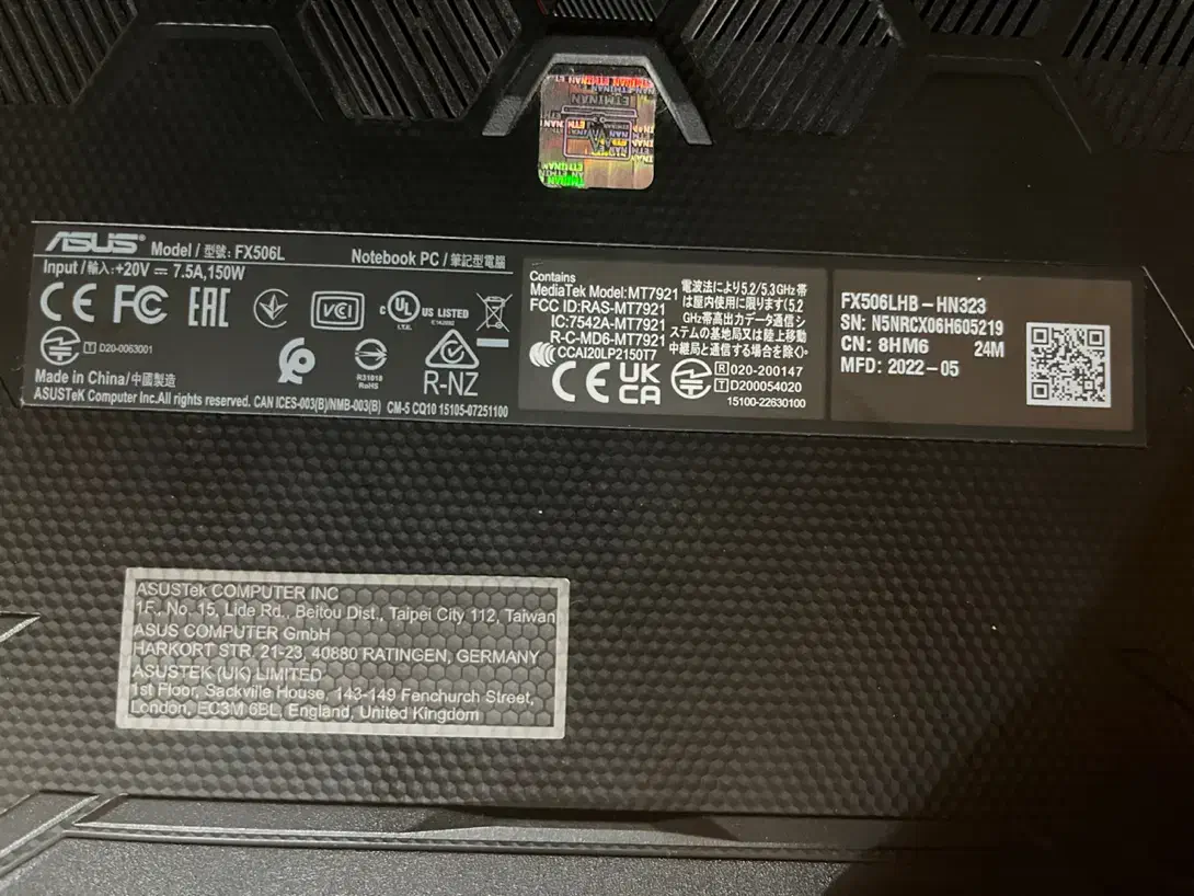 لپ‌تاپ ایسوس مدل TUF Gaming F15 FX506LHB-HN323|رایانه همراه|شیراز, شهرک عرفان|دیوار