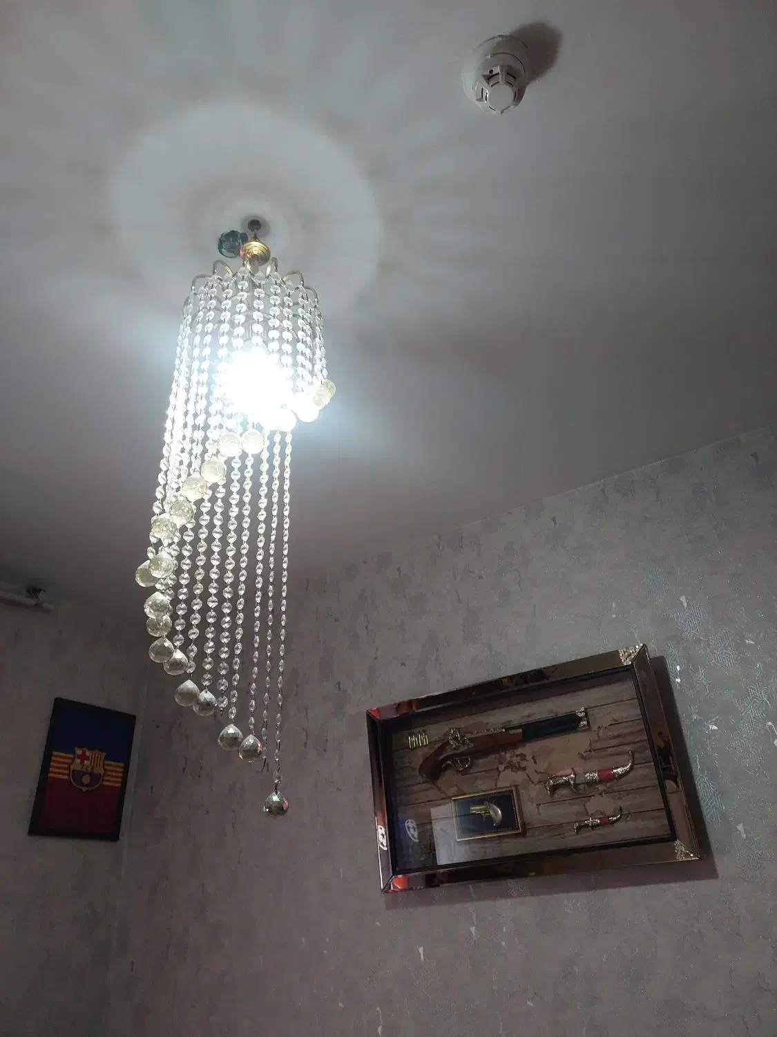 لوستر کریستالی و برنز|لوستر و چراغ آویز|اسلام‌شهر, شهرک واوان|دیوار