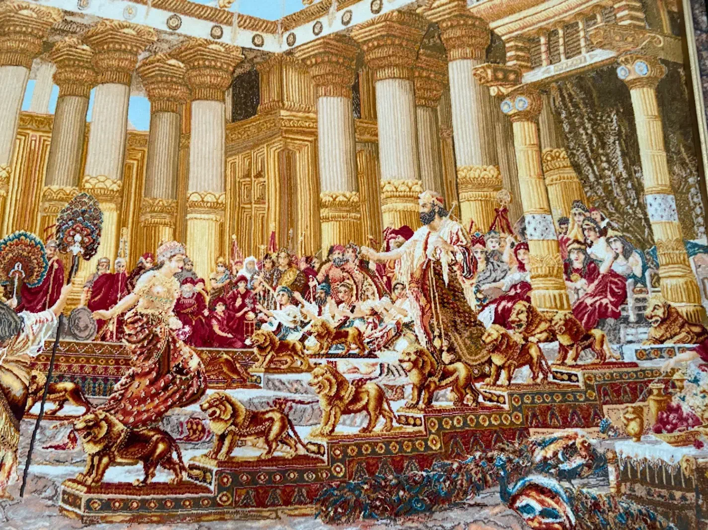 تابلوی دست بافت ملک سلیمان|تابلو فرش|اردبیل, |دیوار