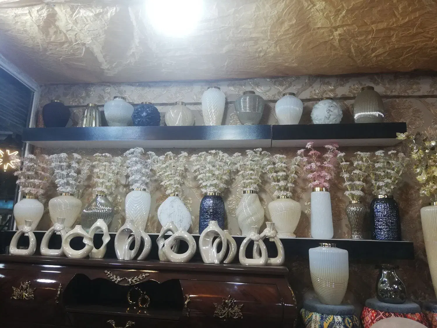 گل و گلدان کریستالی وارداتی|گل مصنوعی|اردبیل, |دیوار