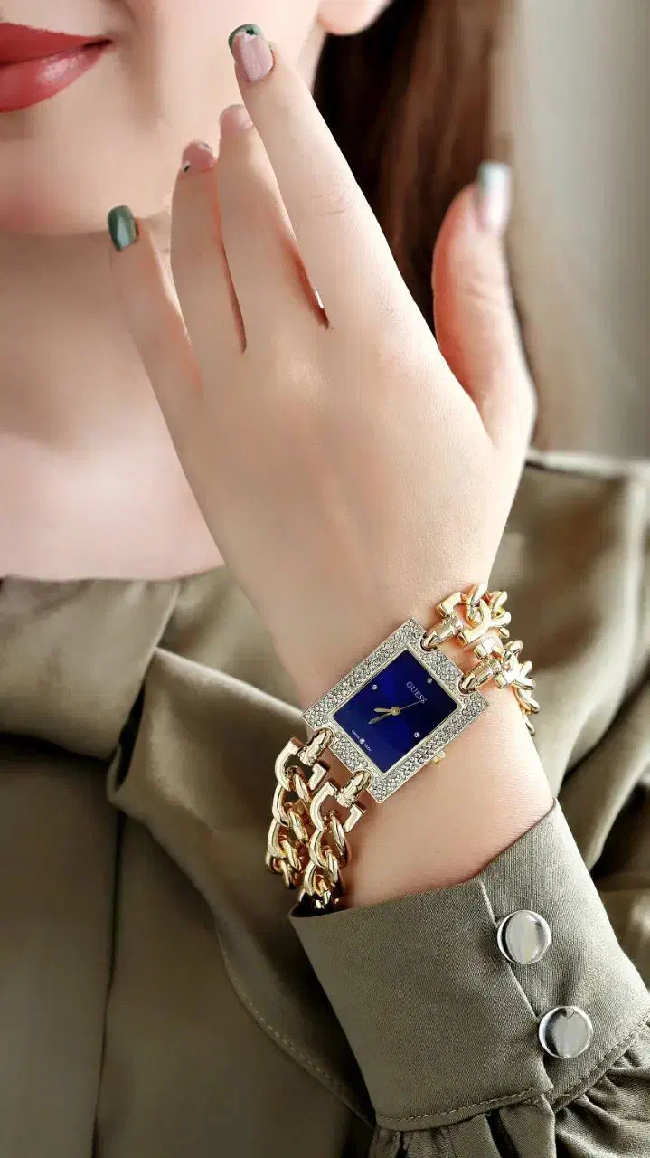 ساعت Guess بند کارتیر دو ردیفه دور نگین ژاپنی|ساعت|اصفهان, گلزار|دیوار