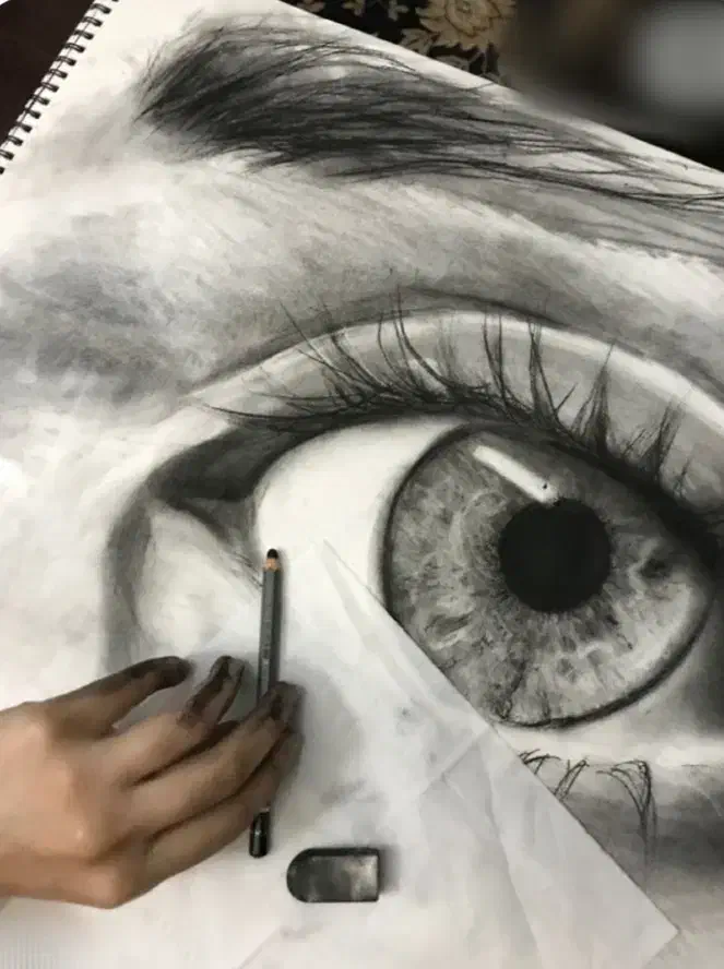 تابلو نقاشی سیاه قلم|تابلو، نقاشی، عکس|تهران, خواجه نظام الملک|دیوار