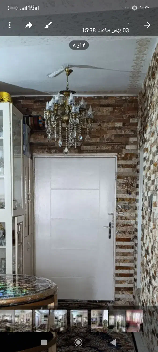 لوستر 5شاخه ده شعله با لامپ با کریستال|لوستر و چراغ آویز|رباط‌کریم, رباط‌کریم|دیوار