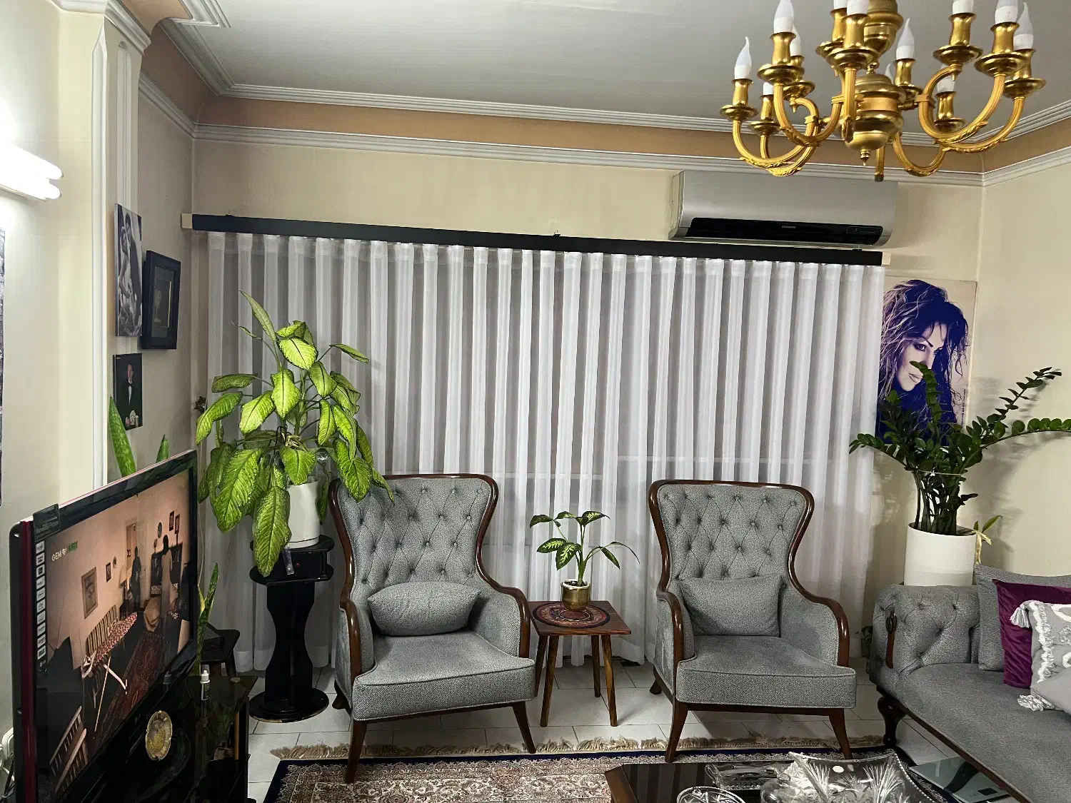 فر و ش انواع پرده های مینیمال و پانچ (اقساطی)|پرده، رانر، رومیزی|رشت, کوی حسینی|دیوار