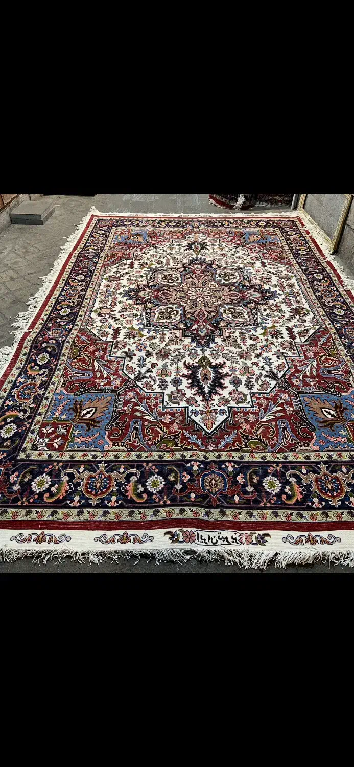 فرش دستبافت جفت ۹ متری  نقشه هریس نخ مرینوس|فرش|تبریز, |دیوار