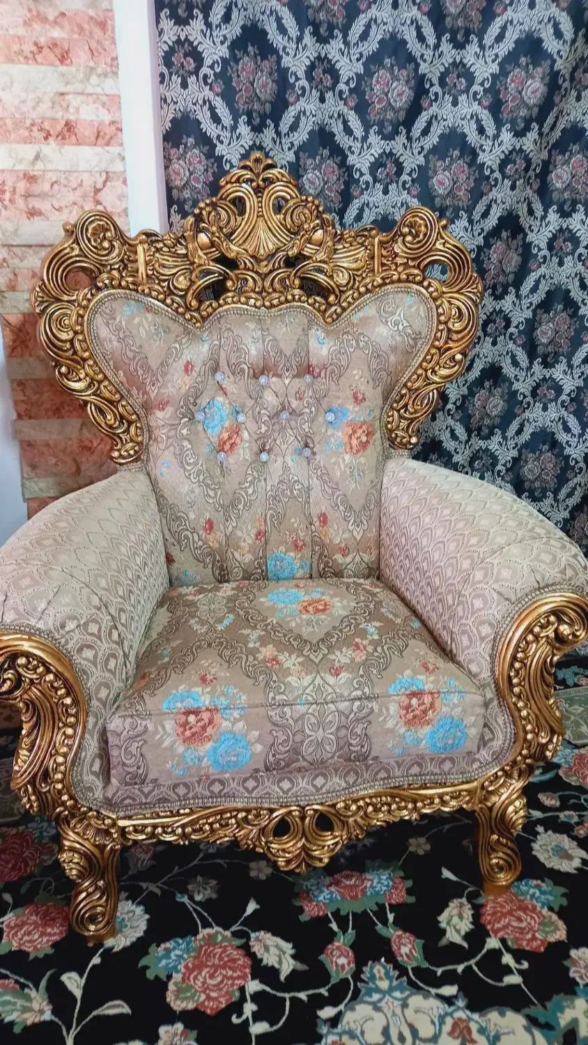 مبل سلطنتی مناسب جهیزیه+(باکاورژله ای) فوری|مبلمان خانگی و میز عسلی|بروجرد, |دیوار