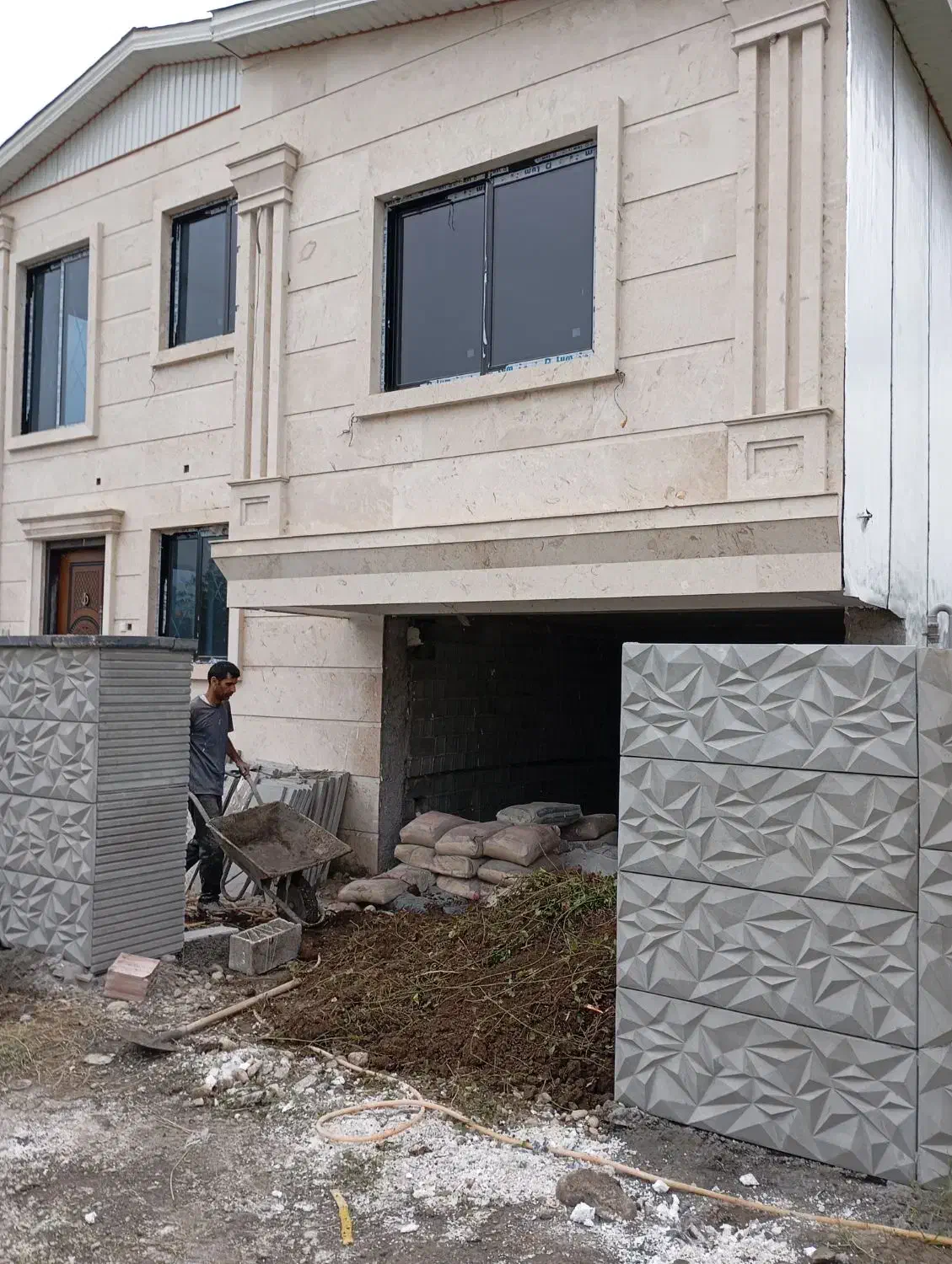 نصب سنگ نما کف پله وپاگرد وسنگ اسلب و انتیک|خدمات پیشه و مهارت|پردیس, فاز ۹|دیوار