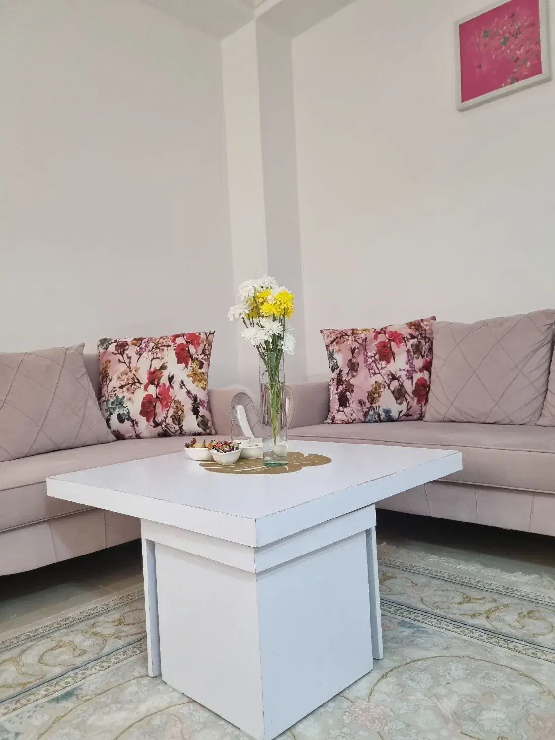 میز جلو مبلی به همراه ۴عدد عسلی|مبلمان خانگی و میز عسلی|کیش, |دیوار