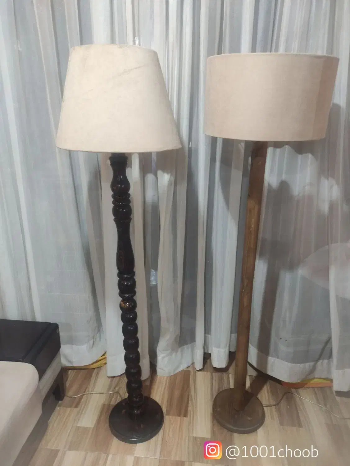 آباژور چوبی خراطی شده|چراغ خواب و آباژور|مشهد, آبکوه|دیوار