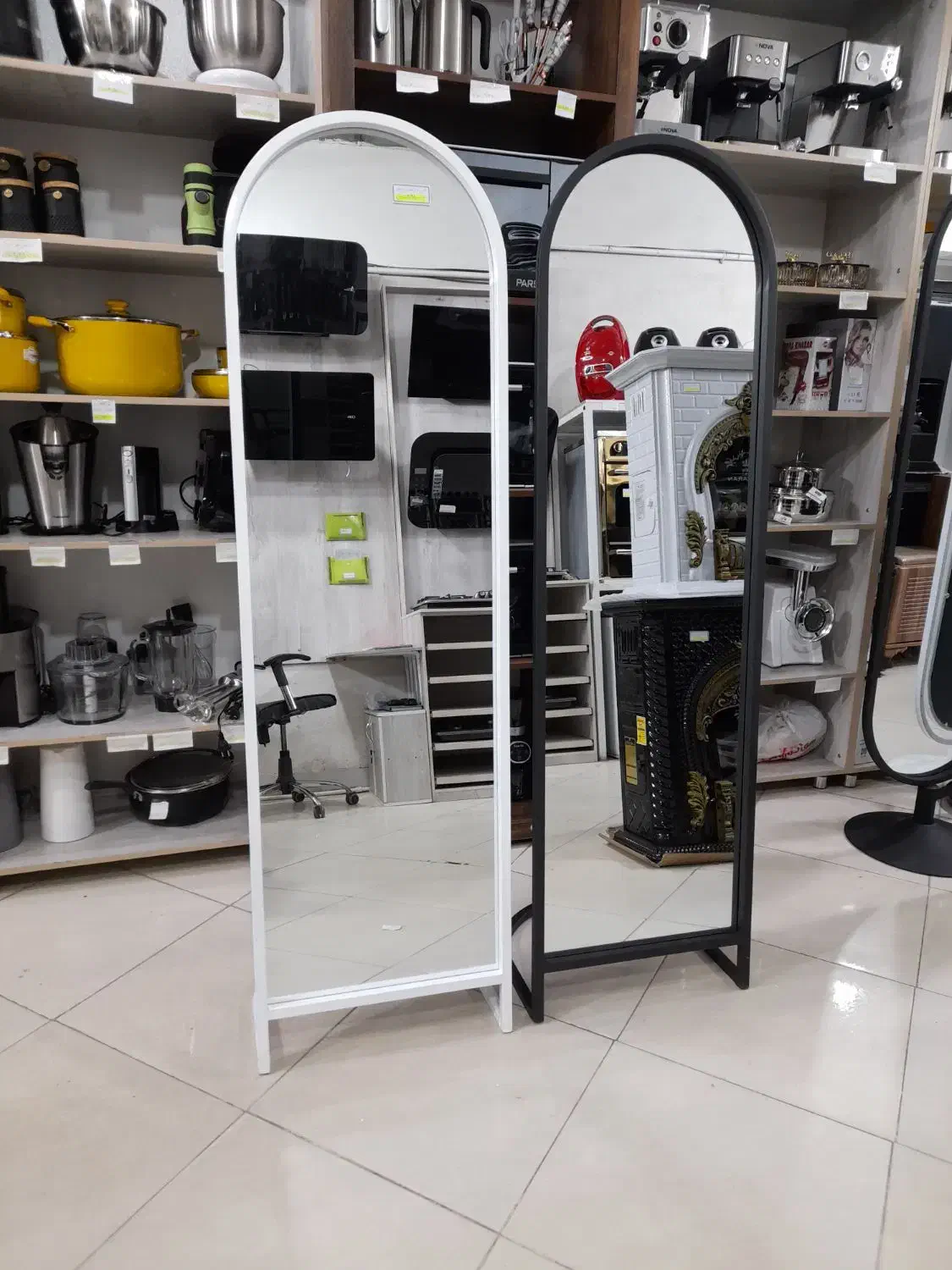 آینه پایه ثابت نیم دایره * اثاث مارکت|آینه|سیرجان, |دیوار