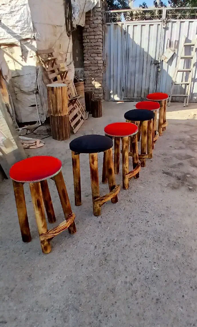 صندلی چوب صنوبر مناسب ناهارخوری اپن،کافه جزیره بار|میز و صندلی غذاخوری|آفتاب, |دیوار