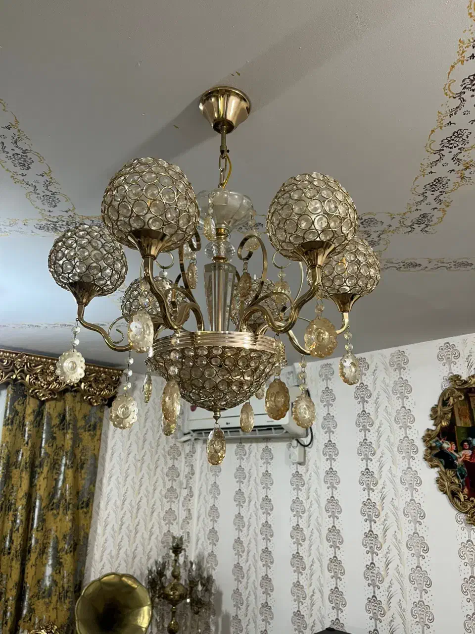 لوستر شاخه ای کریستالی|لوستر و چراغ آویز|علی‌آباد کتول, |دیوار