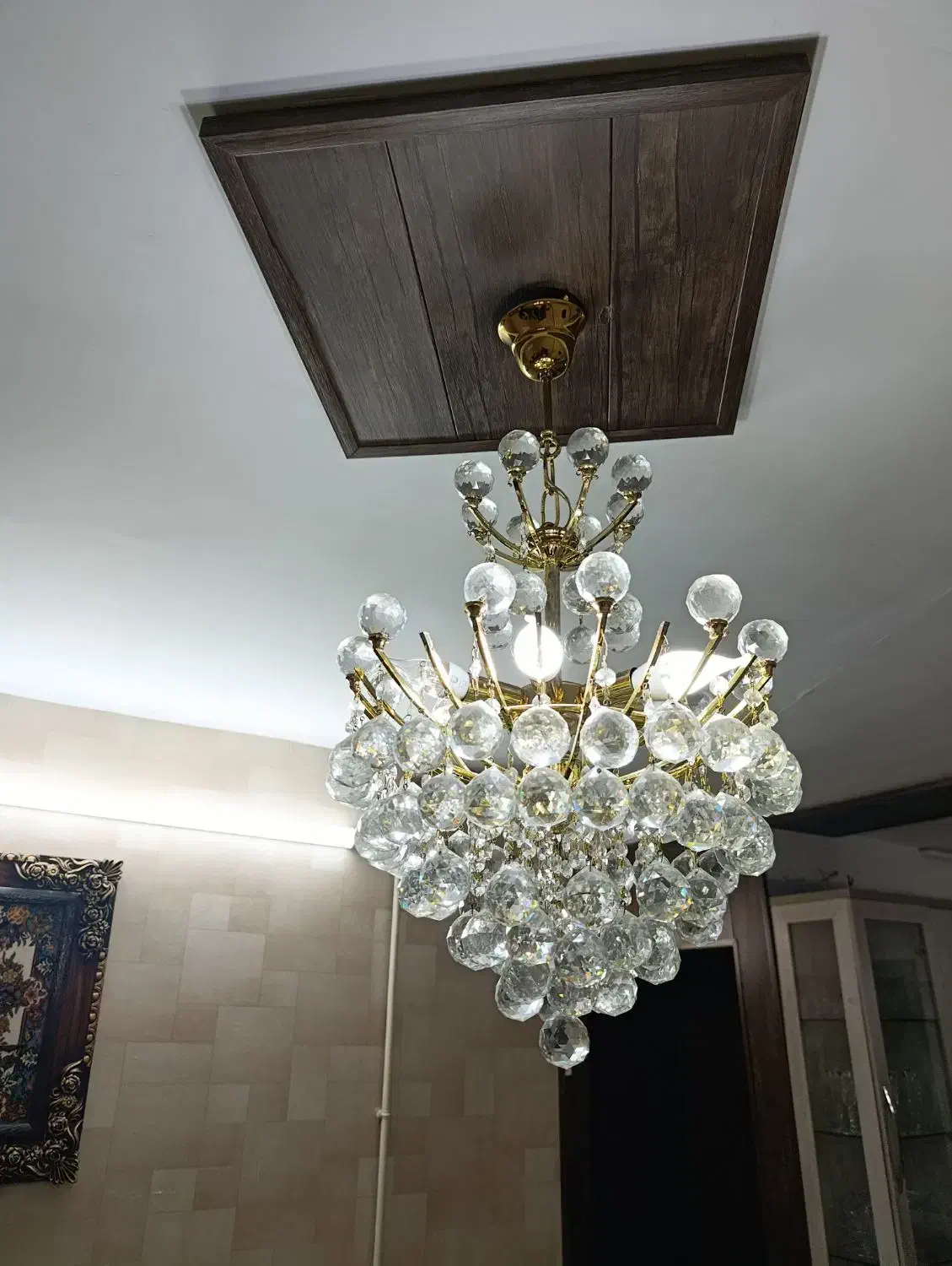 لوستر کریستالی|لوستر و چراغ آویز|قزوین, |دیوار