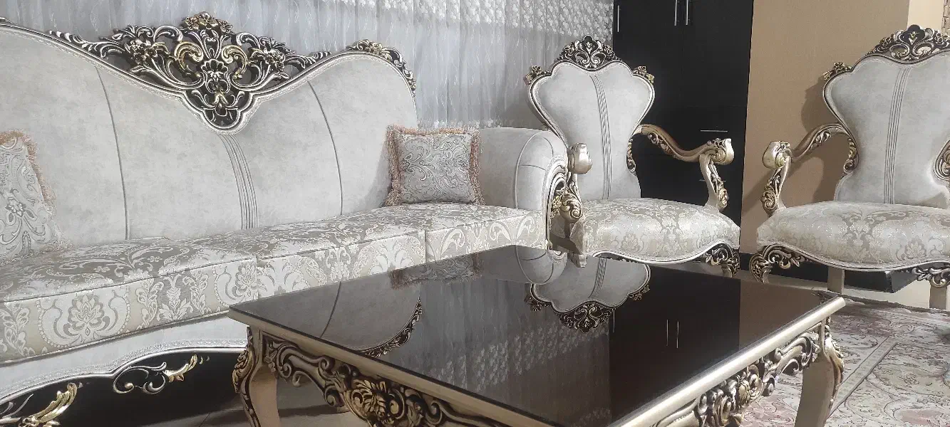 مبل سلطنتی خیلی شیک و نو مناسب جهیزیه|مبلمان خانگی و میز عسلی|نیشابور, شهرک بهداری|دیوار