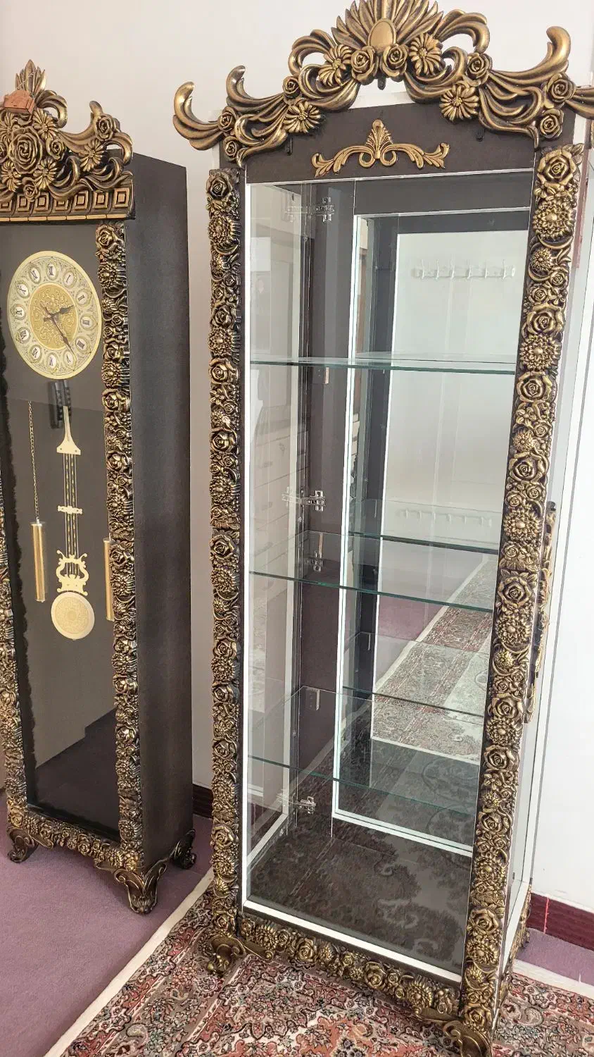 بوفه وساعت ایستاده|بوفه، ویترین، کنسول|کامیاران, |دیوار