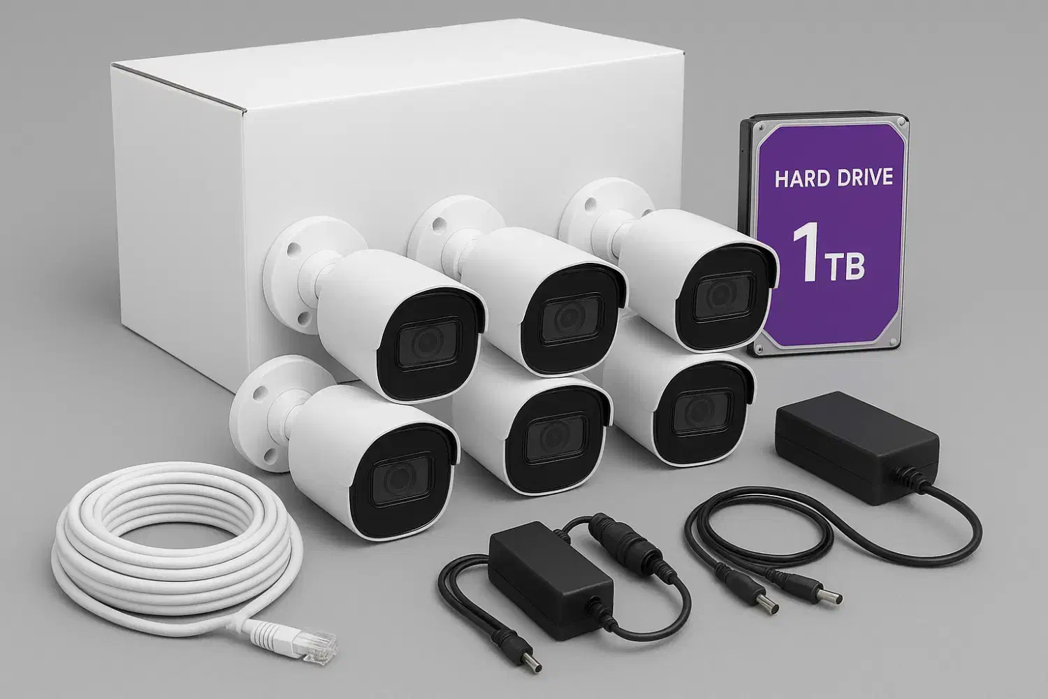 پکیج امنیتی ۶ عددی دوربین مداربسته (آماده نصب)|دوربین مداربسته|رشت, حاجی آباد|دیوار