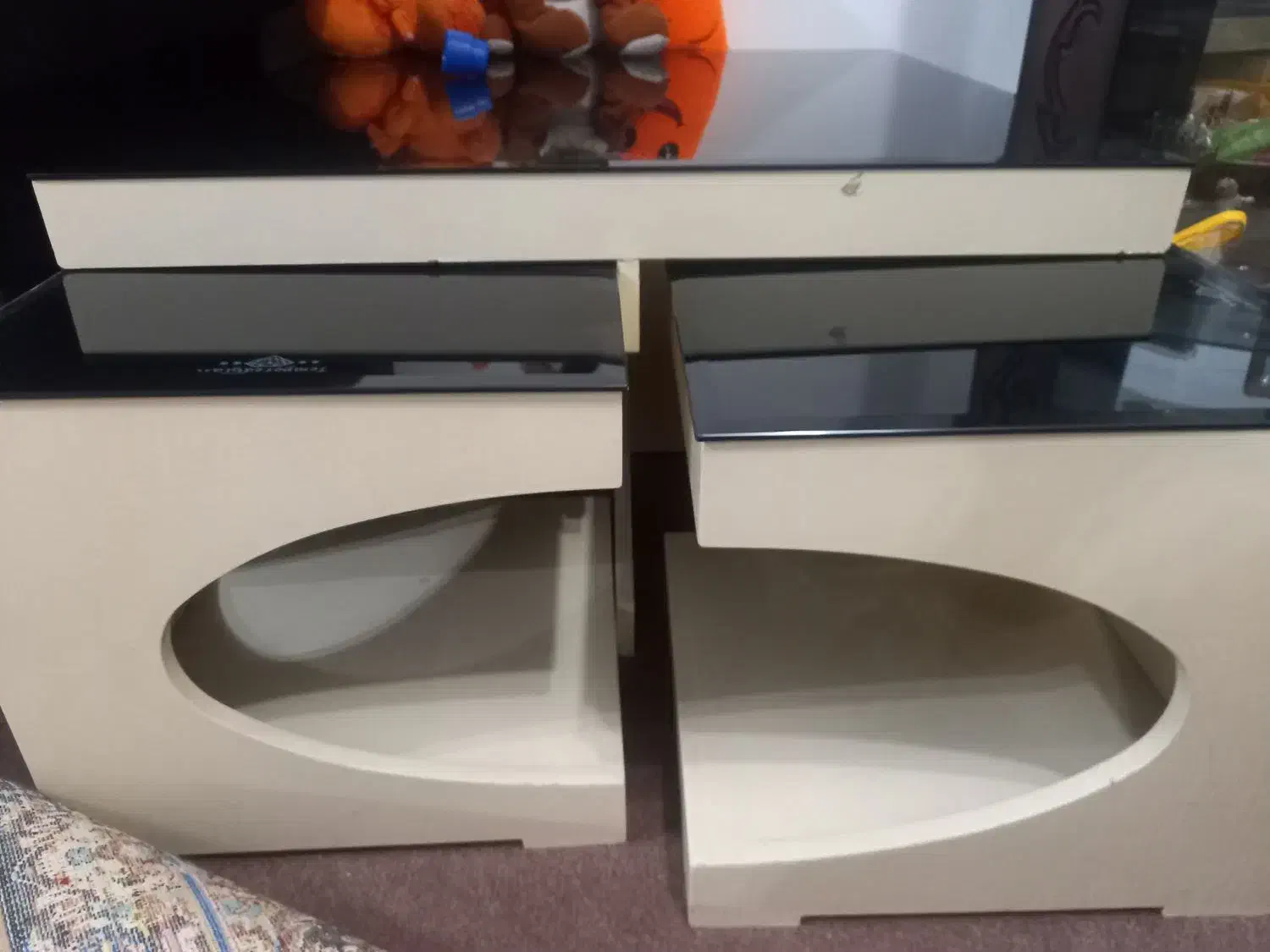 میزعسلی سفید مشکی|مبلمان خانگی و میز عسلی|خمام, |دیوار