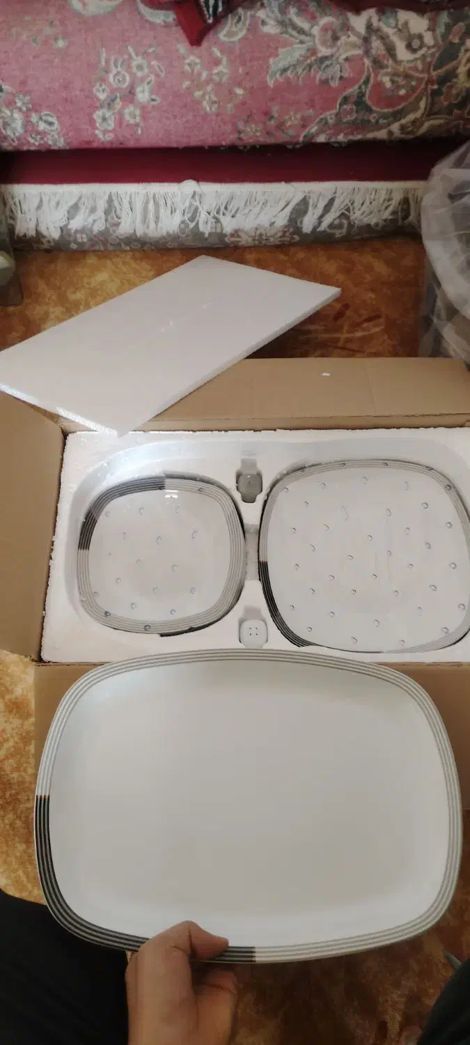 چینی 6 نفره آک|ظروف سرو و پذیرایی|مبارکه, |دیوار