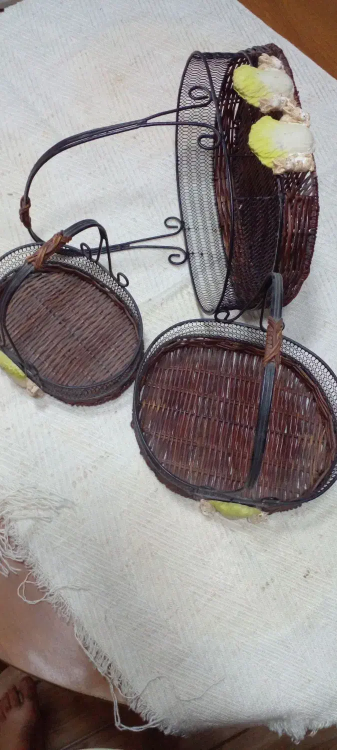 سبد فلزی  تزیینی وارداتی|صنایع دستی و سایر لوازم تزئینی|قشم, |دیوار