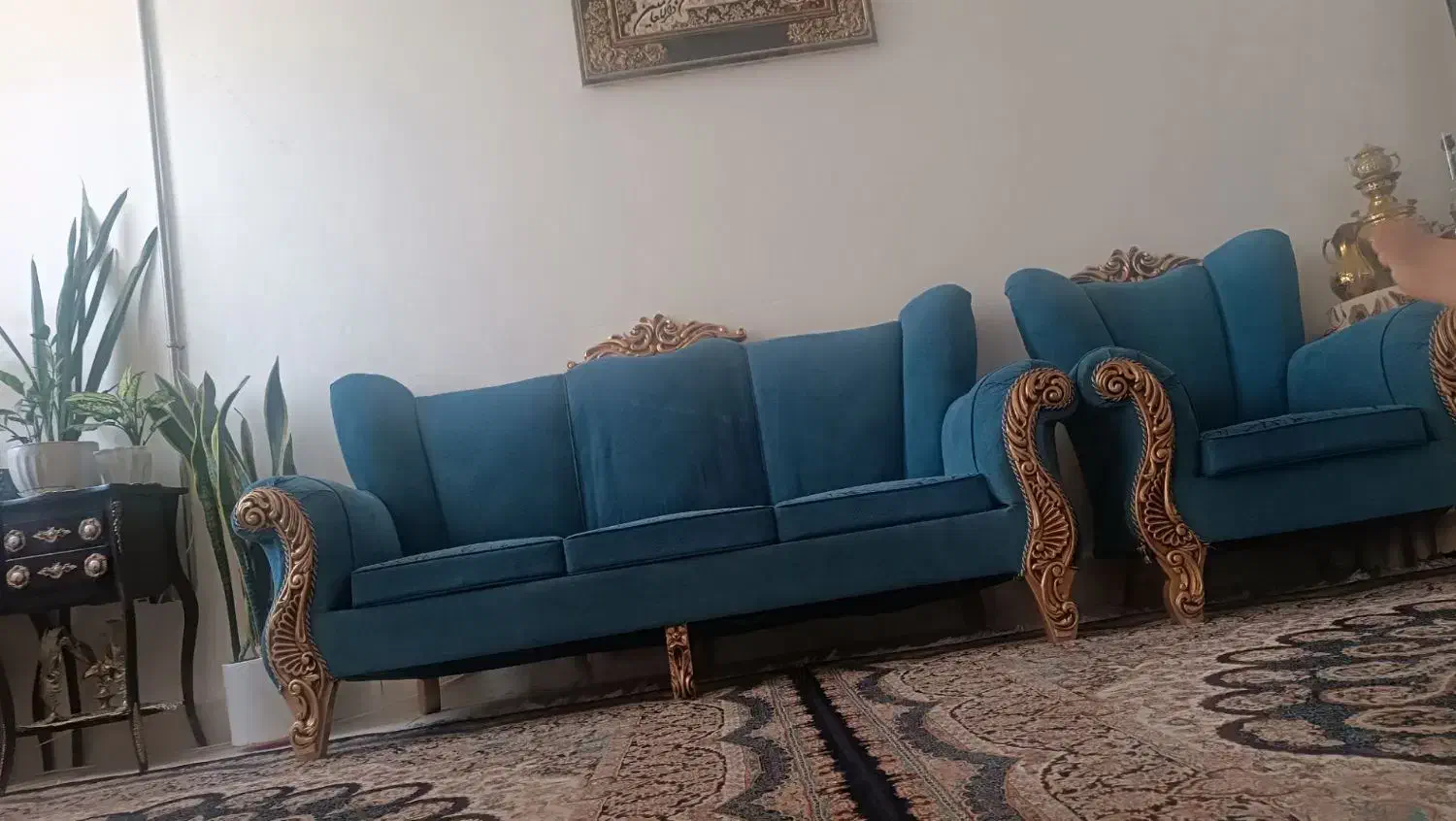 یک دست مبل هفت در حد نو|مبلمان خانگی و میز عسلی|فردوس (خراسان), |دیوار