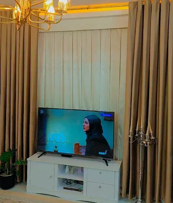 پرده پذیرایی  پتینه با دستک مخمل کالیفرنیا|پرده، رانر، رومیزی|مشهد, طبرسی شمالی|دیوار