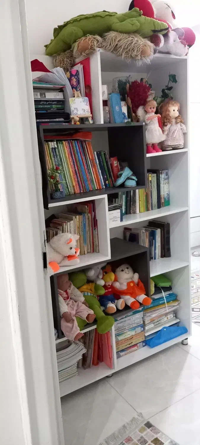 کتابخانه|کتابخانه، شلف، قفسه‌های دیواری|رشت, حسین آباد|دیوار