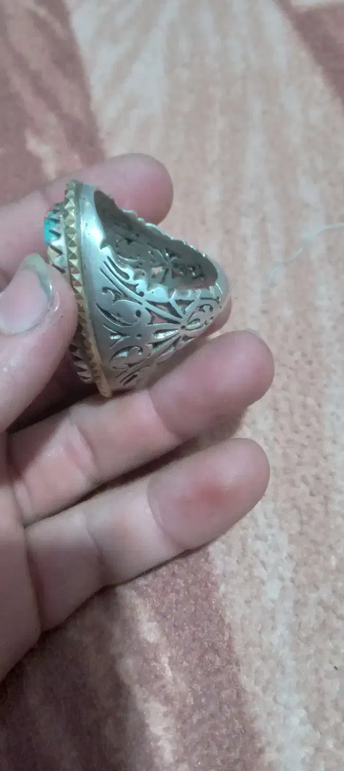 انگشتر فیروزه قواره درشت سایز ۶۹ ۷۰|جواهرات|شاهدشهر, |دیوار