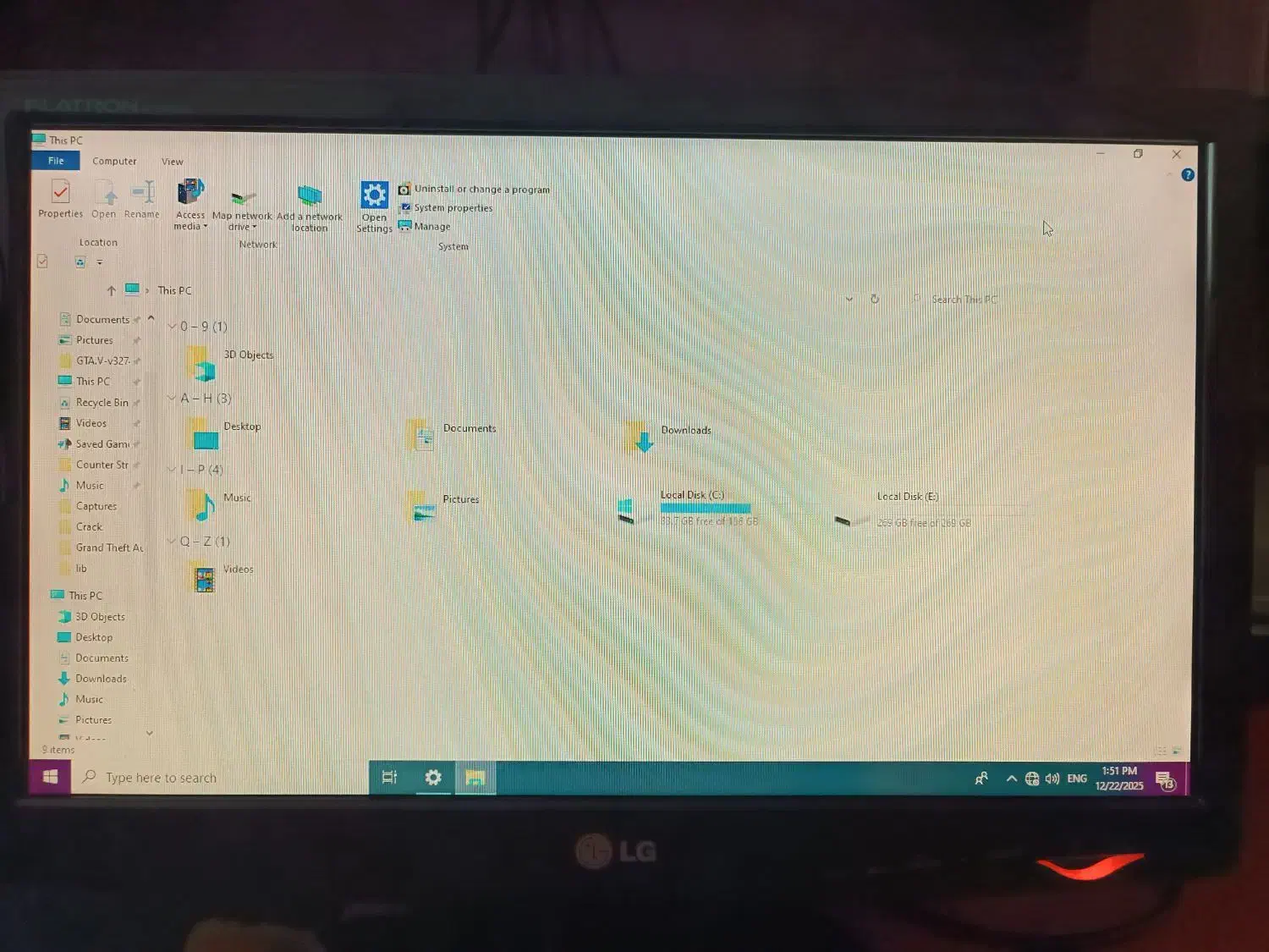 مانیتور ۱۹ اینچ ال‌جی تمیز|قطعات و لوازم جانبی رایانه|رشت, استقامت ۲|دیوار