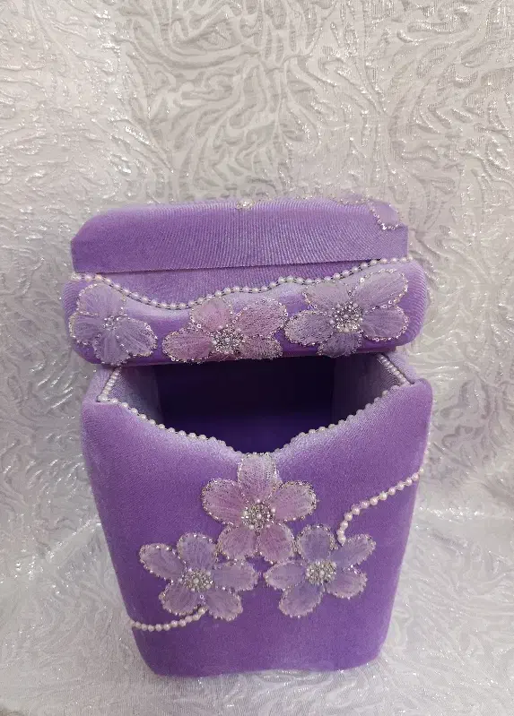 سطل و جای دستمال کاغذی مخملی|صنایع دستی و سایر لوازم تزئینی|تهران, بهداشت|دیوار