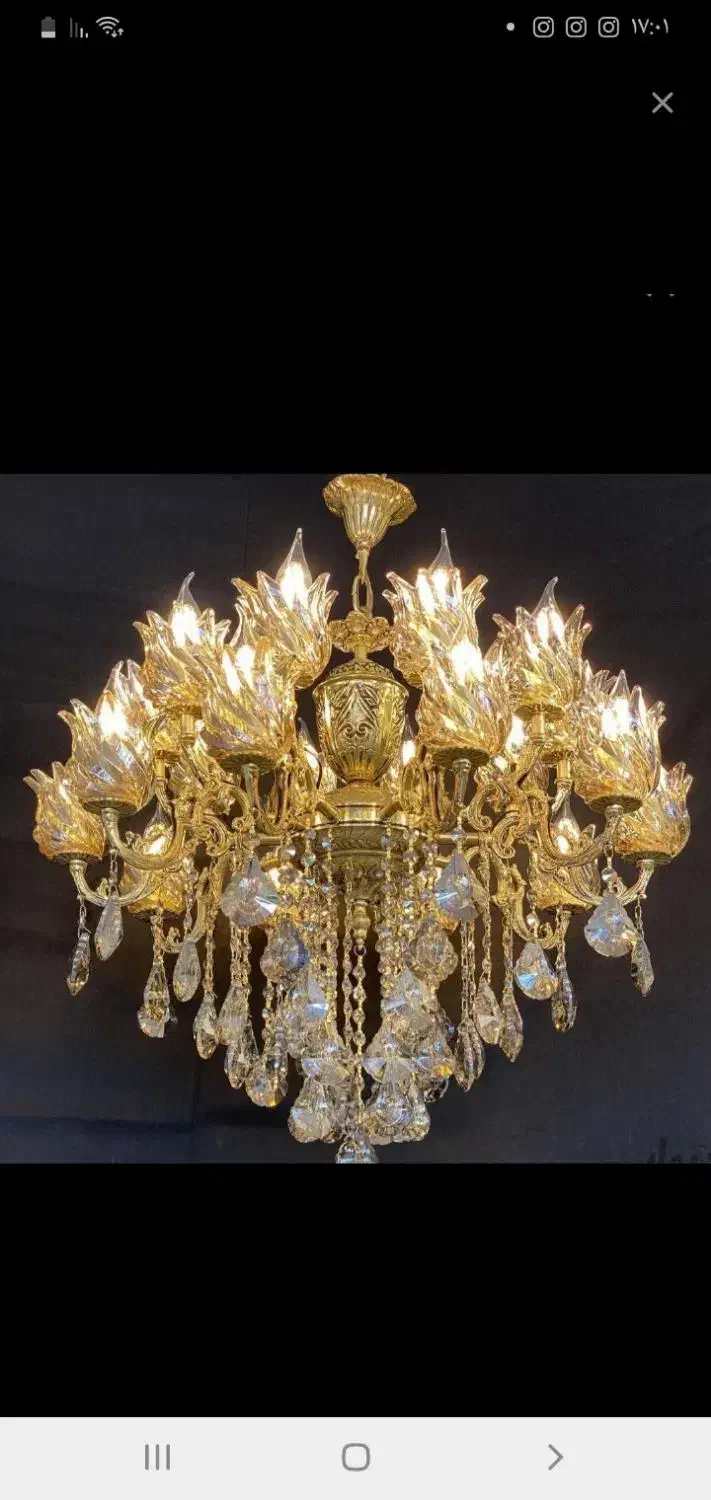 لوسترسلطنتی برنجی برنزکوچه شهیدقنبری|لوستر و چراغ آویز|نسیمشهر, |دیوار