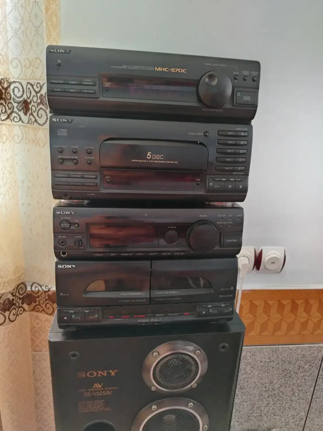 صوتی کاست سی دی آمپلی|سیستم صوتی خانگی|بروجرد, |دیوار