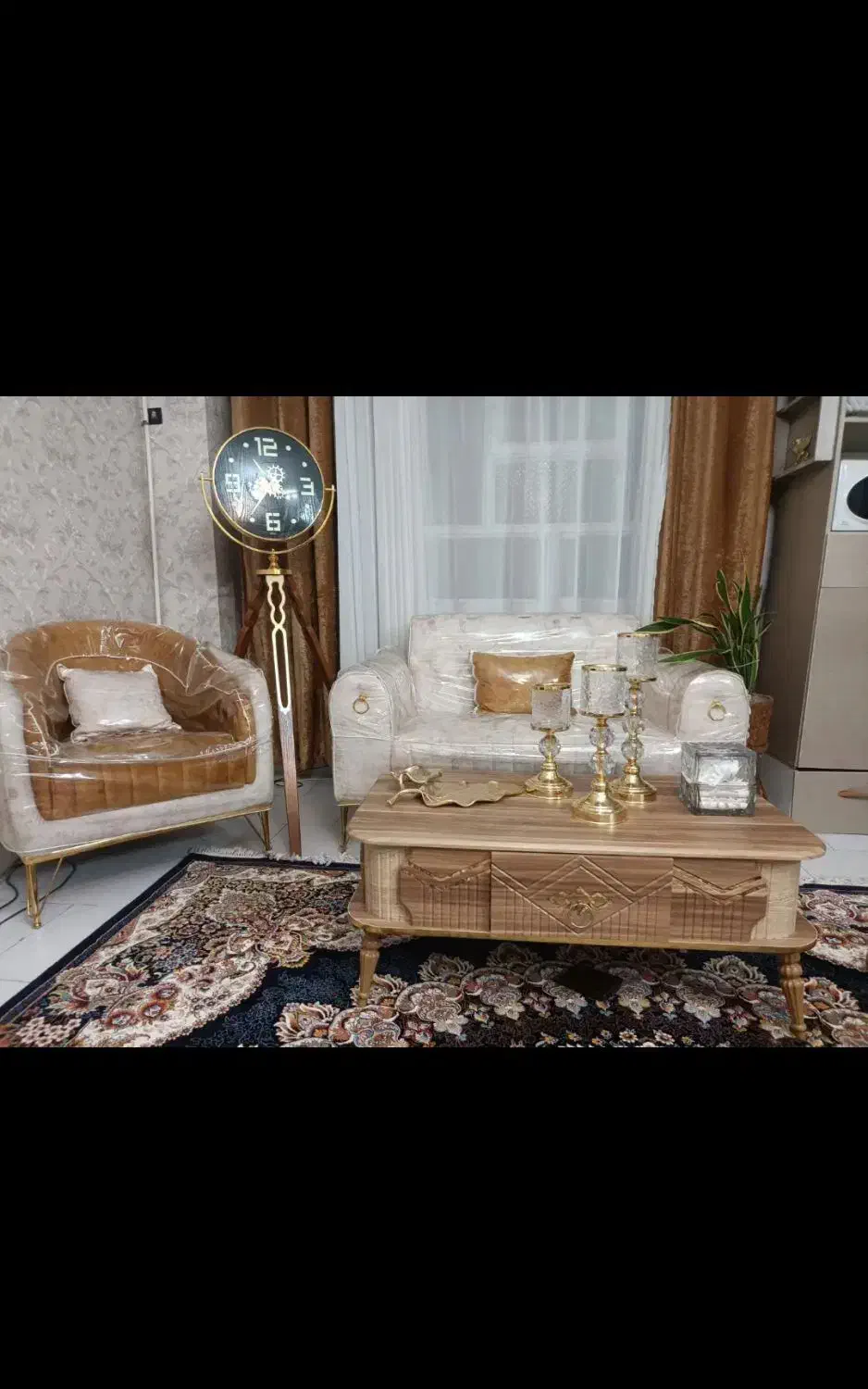 ساعت ایستاده طلایی وقهوه ای|ساعت دیواری و تزئینی|فردیس, فردیس|دیوار