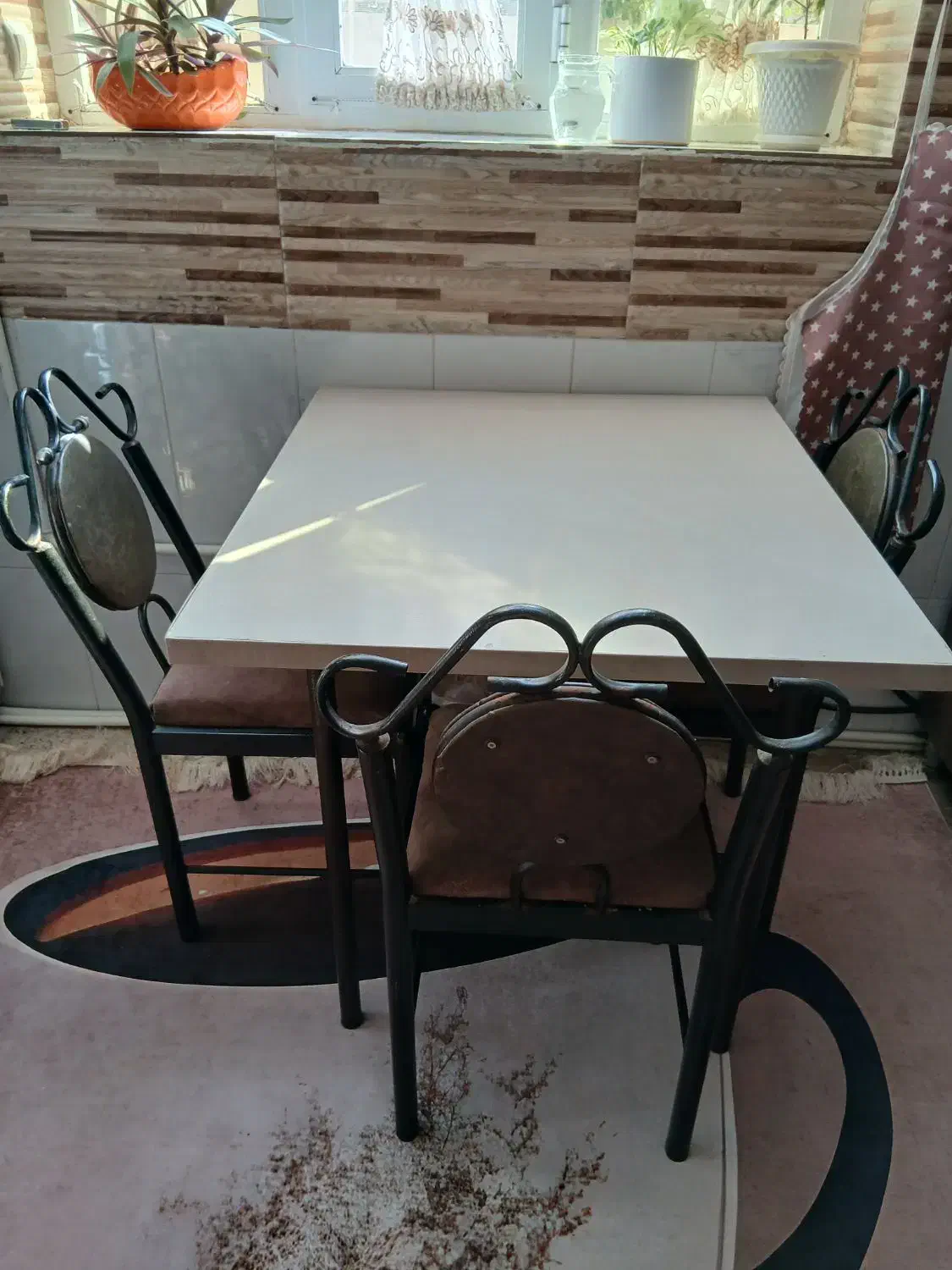 میز نهار خوری ۴ نفره|میز و صندلی غذاخوری|تنکمان, |دیوار