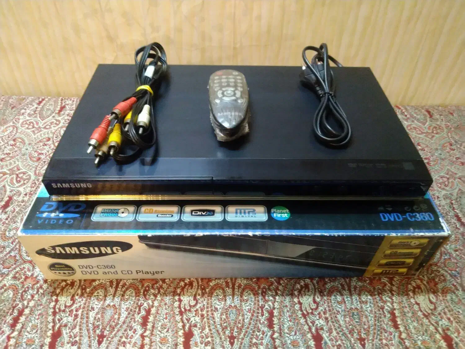 دستگاه دی وی دی پلیر سامسونگ با جعبه، کنترل و کابل|پخش‌کننده DVD و ویدیو|تهران, یوسف‌آباد|دیوار