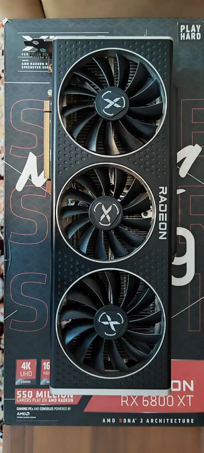کارت گرافیک rx6800 xt همراه کارتن سالم و تمیز|قطعات و لوازم جانبی رایانه|تبریز, |دیوار