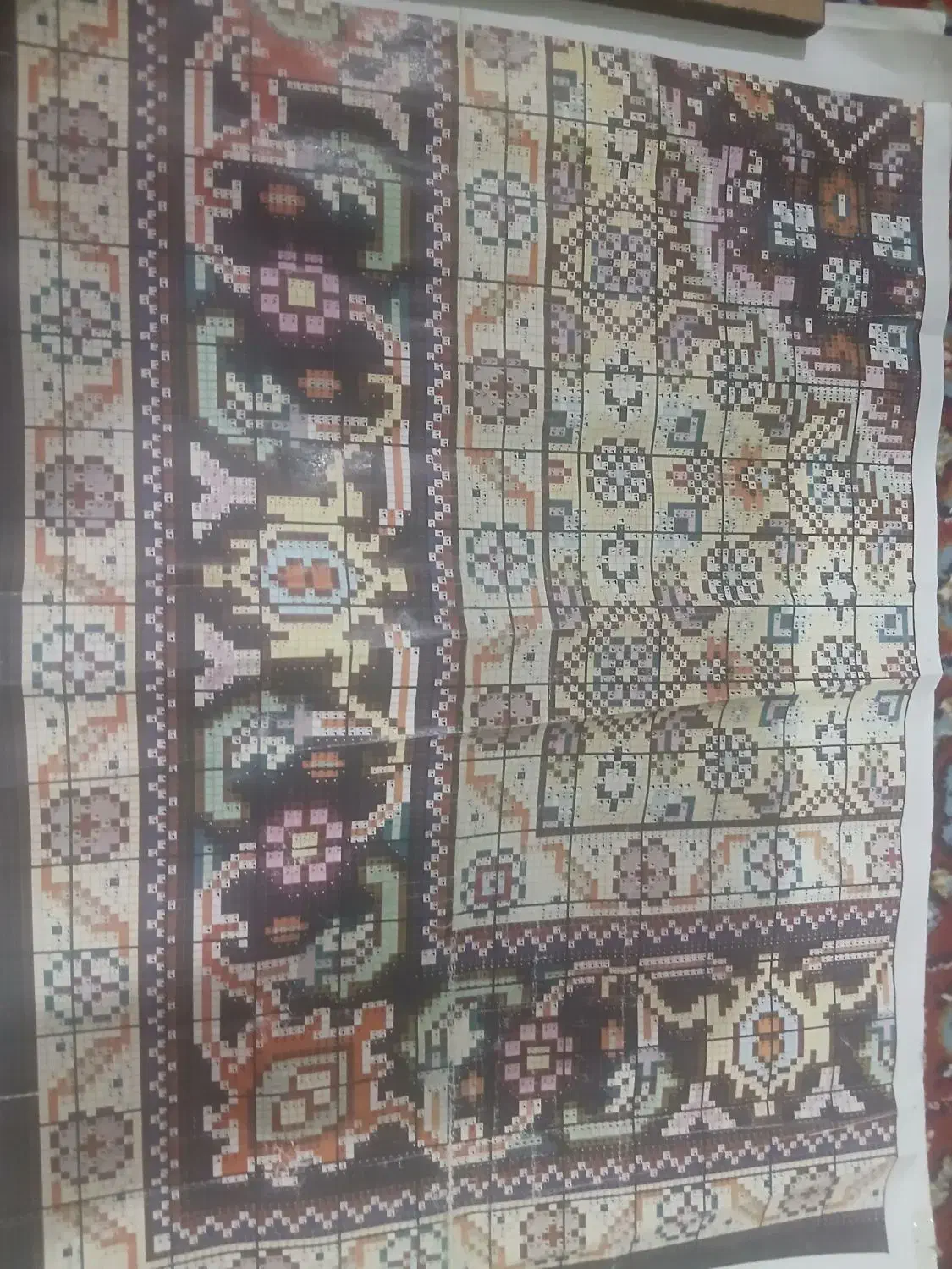 حانای عالی به همراه نخ فرش پا دری طرح ریز ماهی|فرش|اردبیل, |دیوار