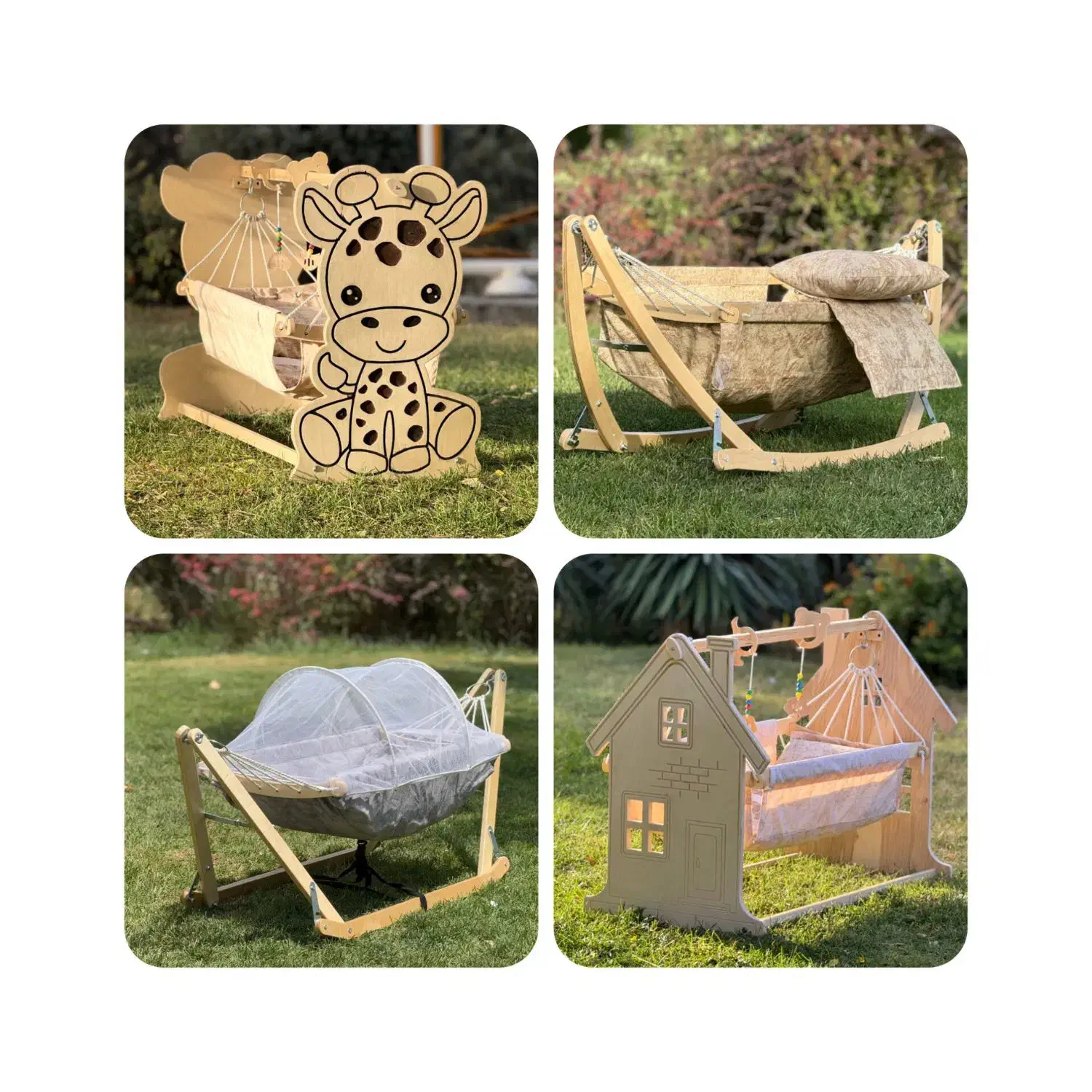 گهواره ننوسنتی بانوج چوبی درمان رفلاکس تک و عمده|تخت و صندلی بچه|تهران, استقلال|دیوار