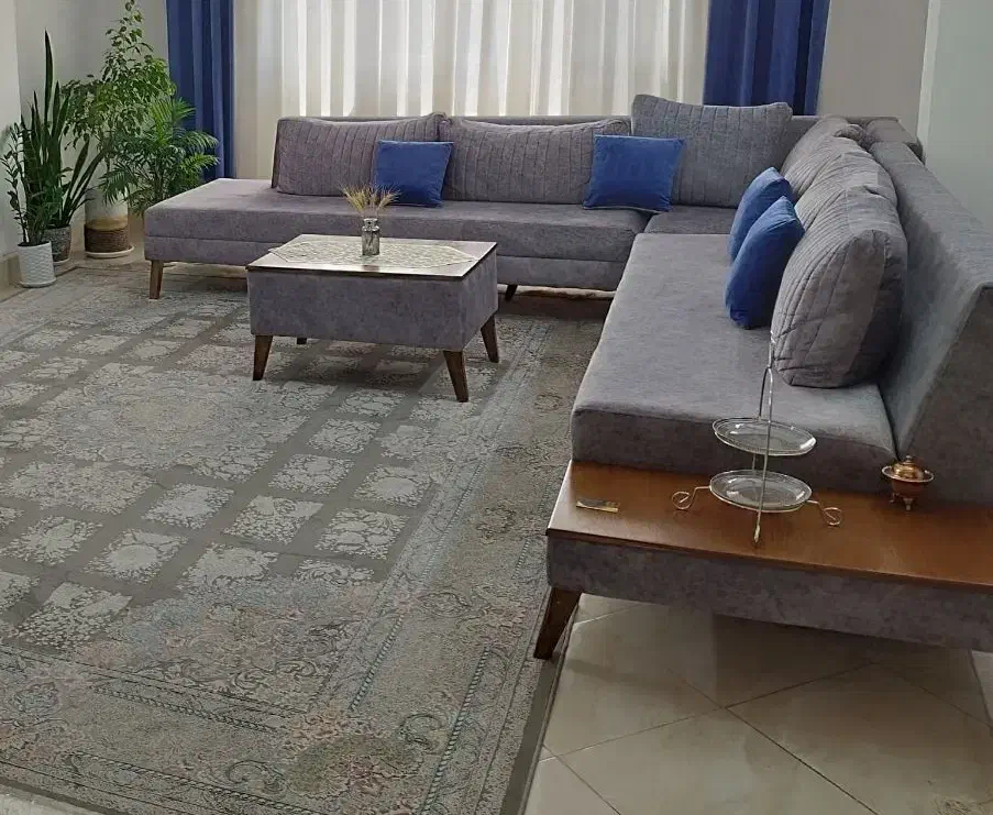 مبل اِل ۸ نفره سالم|مبلمان خانگی و میز عسلی|قائمشهر, |دیوار