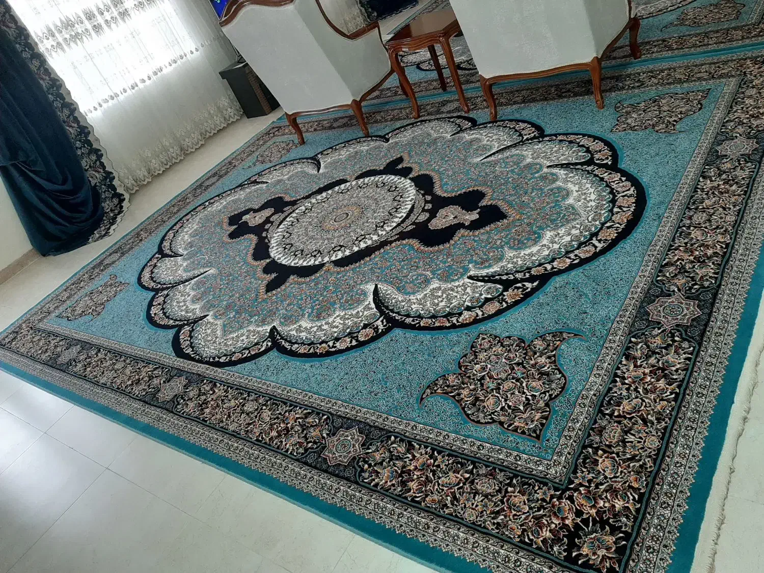 دو تخته فرش 12 متری|فرش|ایوان, |دیوار