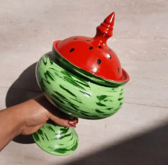 شکلات خوری درب دار هندوانه یلدایی|ظروف سرو و پذیرایی|رشت, هلال احمر|دیوار