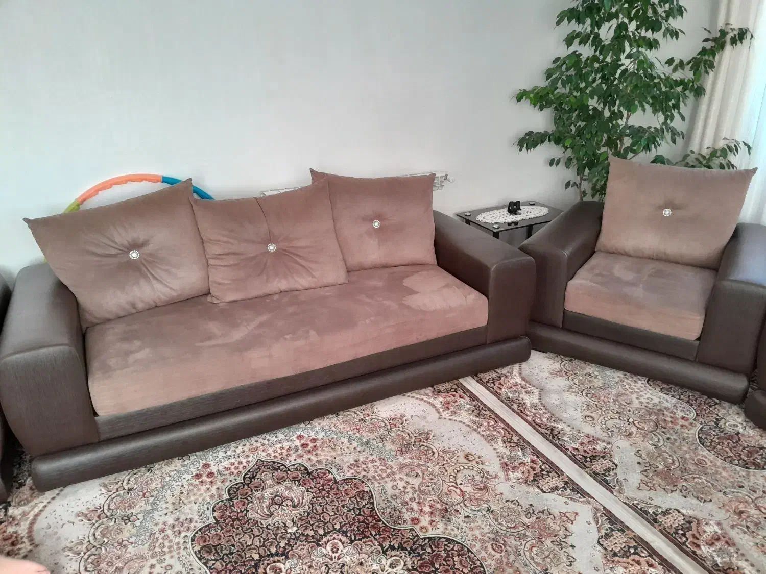 مبل هفت نفره شرکتی چرم|مبلمان خانگی و میز عسلی|سقز, |دیوار