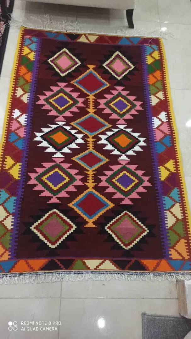 گلیم دست باف|گلیم، جاجیم، گبه|بندر انزلی, جهانگانی|دیوار