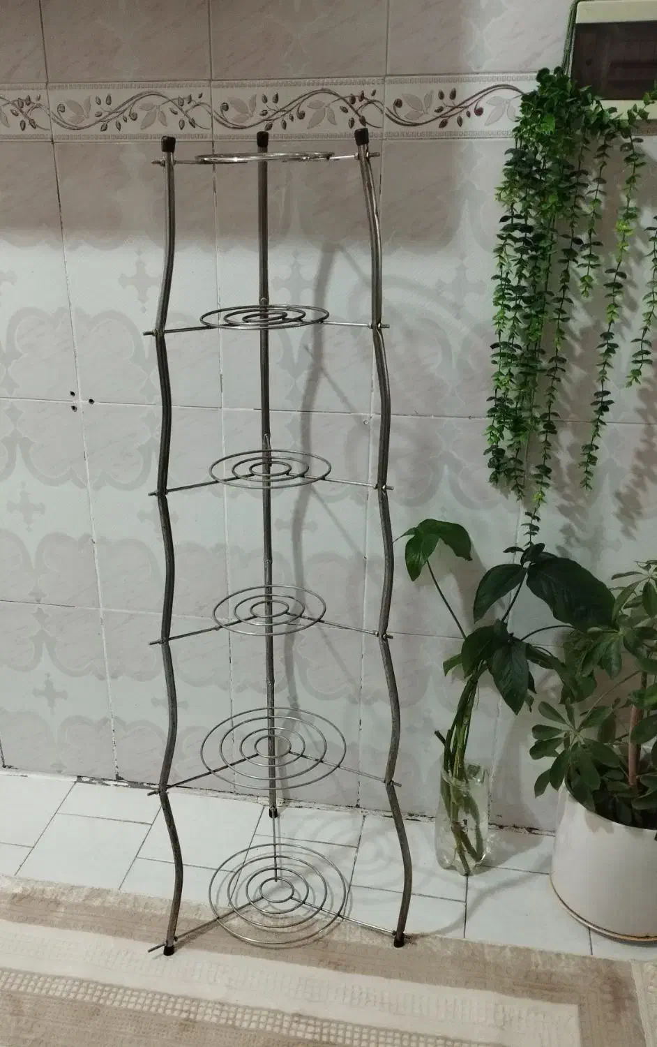 پایه قابلمه موج دار ۶ طبقه|آبچکان و نظمدهنده ظروف|بومهن, |دیوار