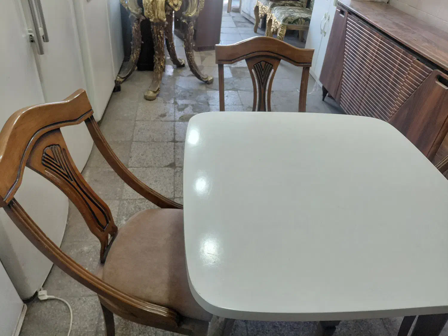 میز ناهار تمام چوب|میز و صندلی غذاخوری|کاشمر, |دیوار