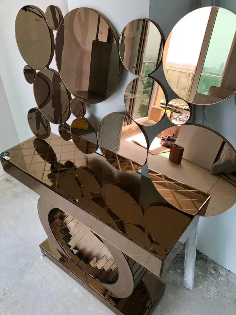 آیینه کنسول دکوراتیو شامپاینی|بوفه، ویترین، کنسول|تهران, محمودیه|دیوار